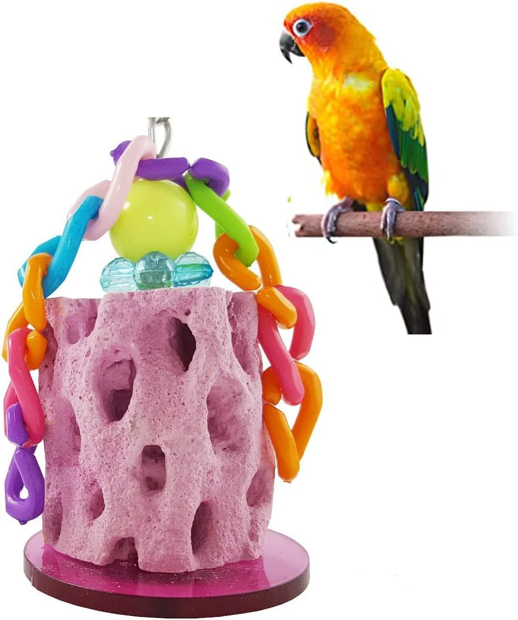 اسباب بازی جویدنی سنگ کلسیم برای پرندگان، طوطی، مرغ عشق، عروس هلندی، گرین کانور، جربیل، موش، خوکچه هندی و چینچیلا (رنگ تصادفی) اسباب بازی جویدنی سنگ کلسیم برای پرندگان، طوطی، مرغ عشق، عروس هلندی، گرین کانور، جربیل، موش، خوکچه هندی و چینچیلا (رنگ تصادفی)