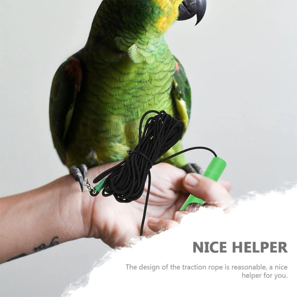 طناب و افسار اسباب بازی فنری طوطی SYOSI، 2 عدد طناب آموزشی پرنده خانگی، طناب کششی پرواز قابل تنظیم 157 اینچی برای طوطی ها و همه پرندگان، لوازم جانبی فضای باز