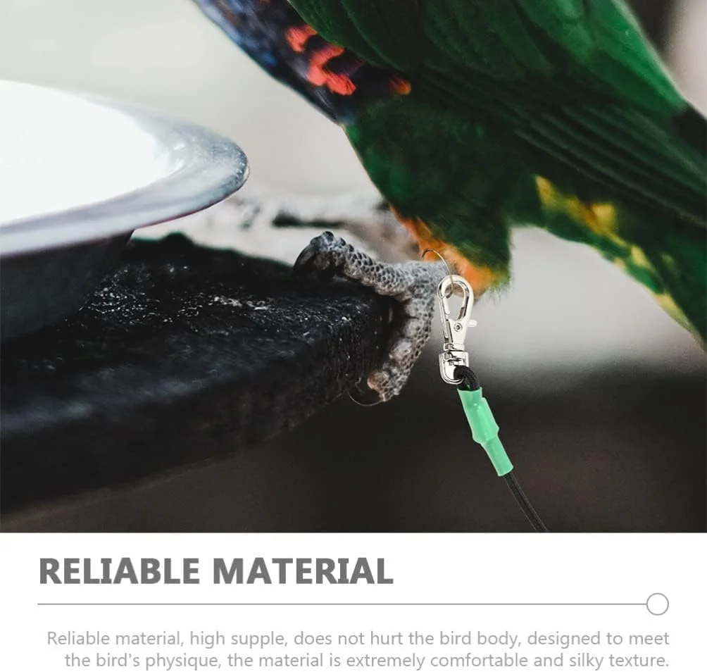 طناب و افسار اسباب بازی فنری طوطی SYOSI، 2 عدد طناب آموزشی پرنده خانگی، طناب کششی پرواز قابل تنظیم 157 اینچی برای طوطی ها و همه پرندگان، لوازم جانبی فضای باز