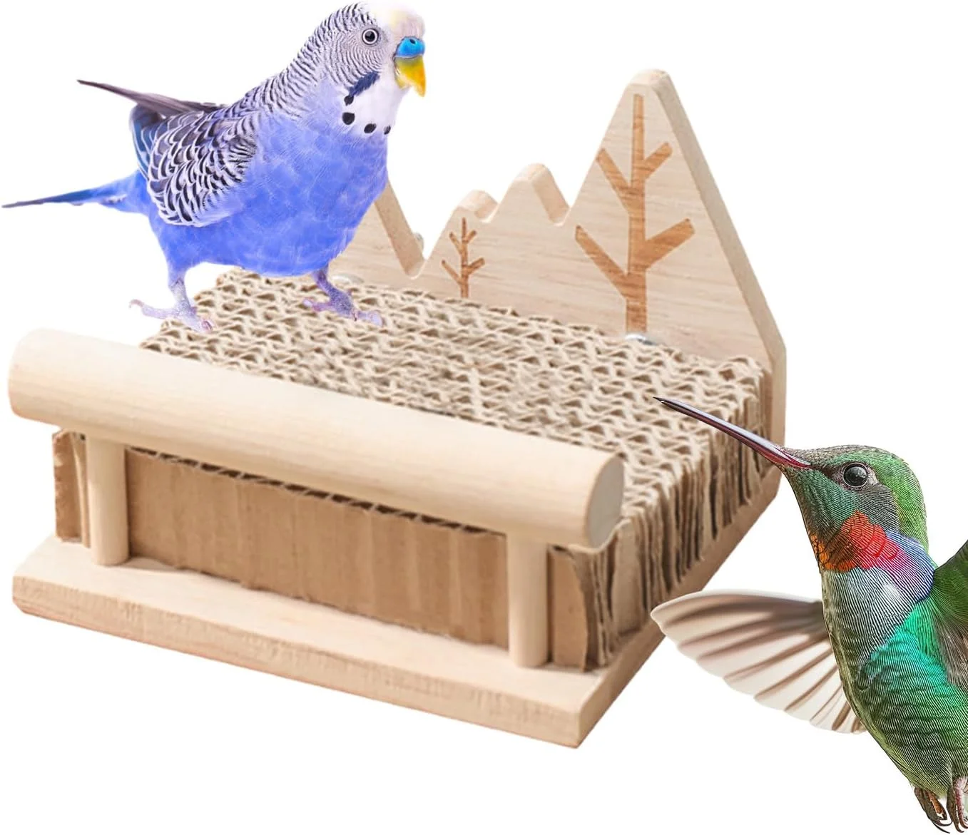 اسباب بازی طوطی، اسباب بازی چوبی نشیمنگاه پرنده برای قفس، لوازم جانبی برای ساخت، آموزش داخلی، بازی در فضای باز، خرد کردن، جویدن و بازی