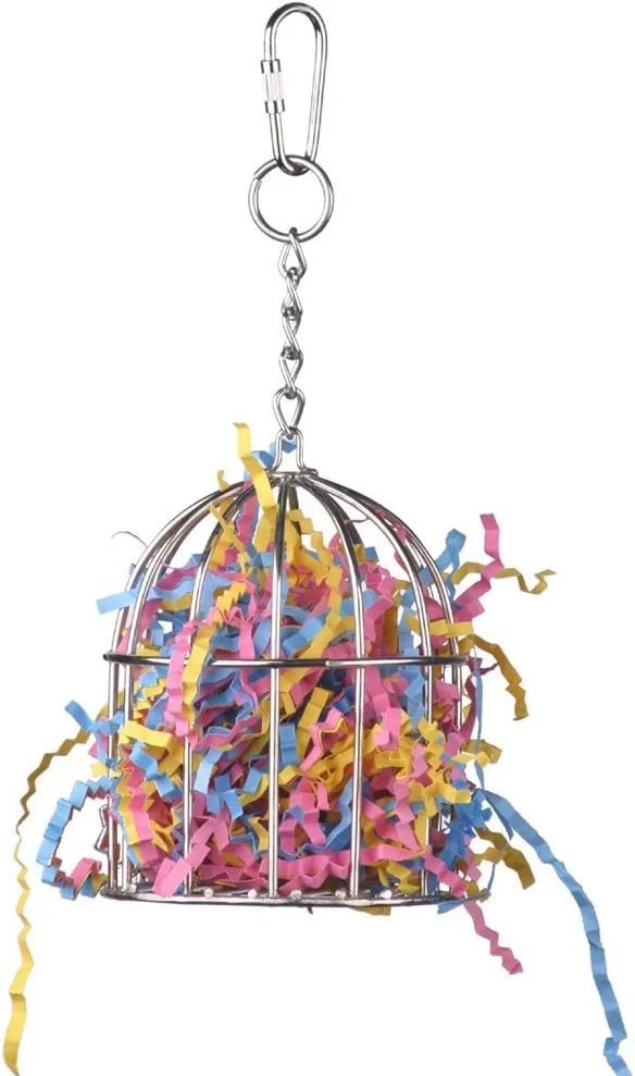 اسباب بازی قفس خوراکی مینی استیل ضد زنگ پرندگان سوپر برد کریشنز، 16.5 در 7.6 سانتی متر، کوچک اسباب بازی قفس خوراکی مینی استیل ضد زنگ پرندگان سوپر برد کریشنز، 16.5 در 7.6 سانتی متر، کوچک