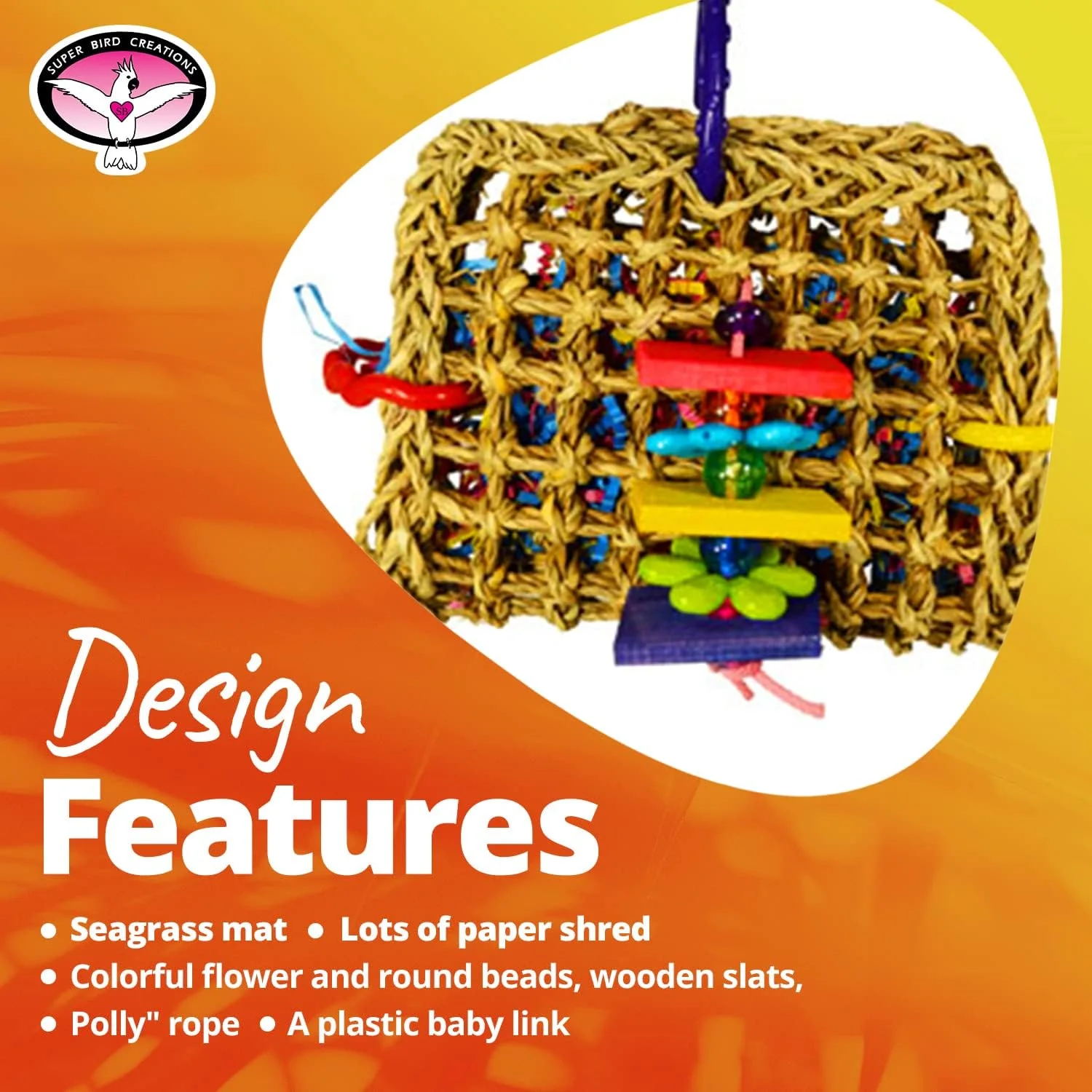 اسباب بازی کیسه ای کوچک SUPERBIRD Super Bird Creations برای جستجوی غذا برای پرندگان