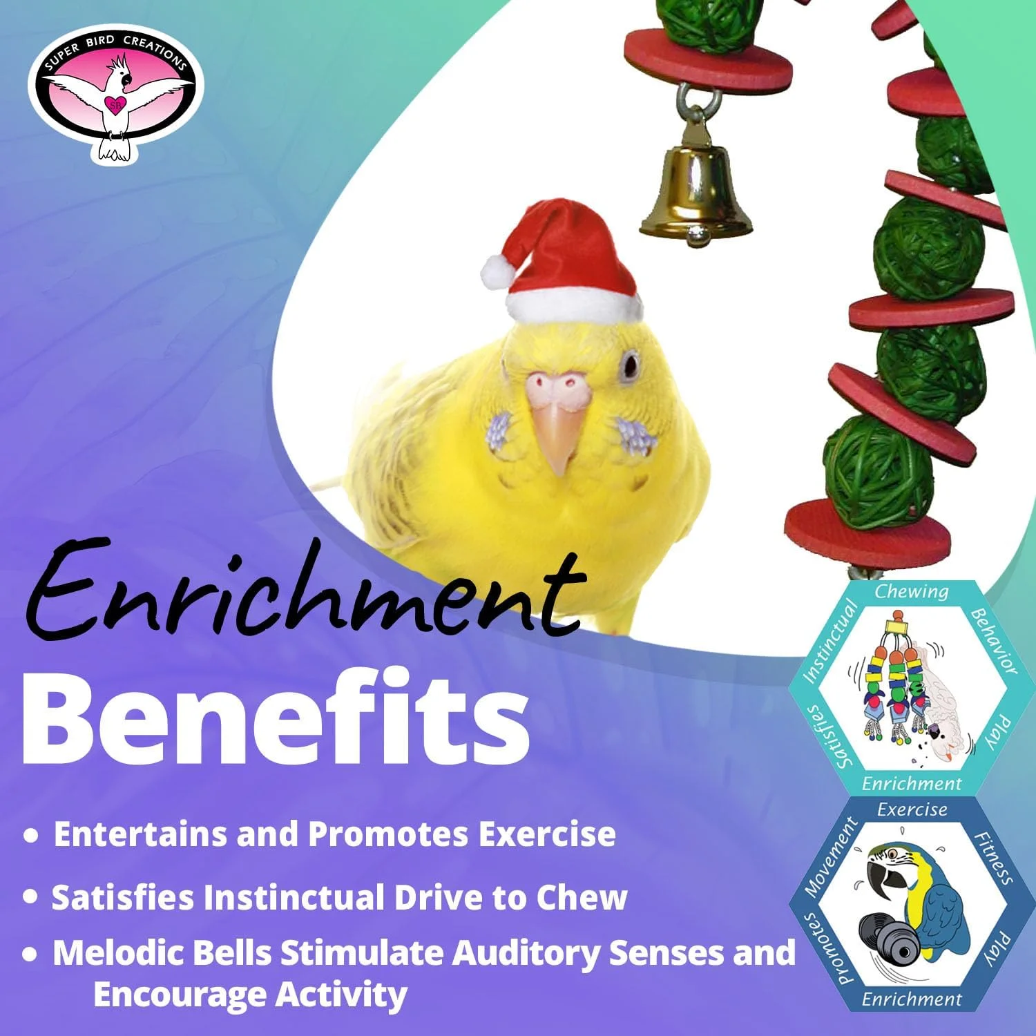 اسباب بازی توپ انگور سوپر برد کریشنز مدل SUPERBIRD 10 طرح آبنبات عصایی، کوچک