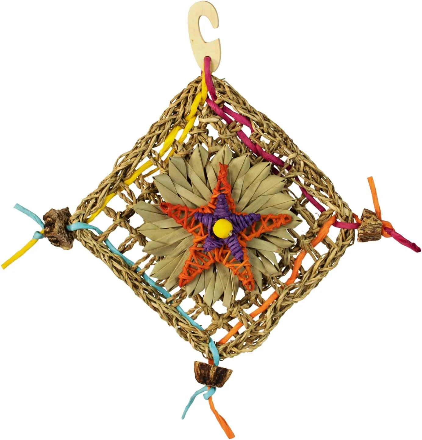 دیوار فعالیت خرگوش سوپر برد کریشنز مدل SC229 - اسباب بازی جویدنی علف دریایی، تشویق به ایستادن و ارتقاء سلامت دندان - خرگوش ها، چینچیلاها و پرندگان - ایده آل برای پرندگان متوسط و حیوانات کوچک، 28 در 30 سانتی متر