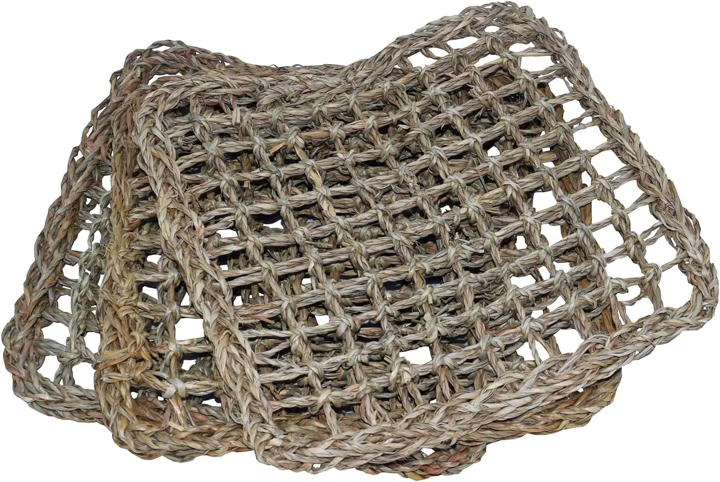 حصیر علف دریایی Super Bird Creations SB50002 برای دکور قفس، غنی سازی حیوانات خانگی و رفع خستگی - پایه ساخت اسباب بازی چند منظوره - ایده آل برای طوطی ها - پرندگان و خزندگان کوچک تا بزرگ - 7"x7" (بسته 3 عددی)