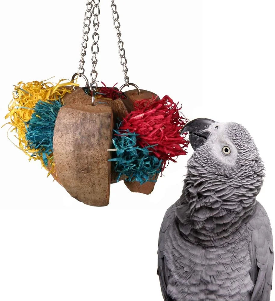 اسباب بازی پرنده بزرگ Super Bird Creations SB51115 مدل Coco Corn Husk، سایز بزرگ، 37cm x 18cm x 18cm