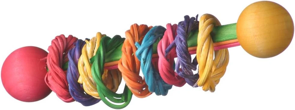 اسباب بازی حلقه انگور جغجغه ای پرندگان Super Bird Creations SB536، سایز متوسط/بزرگ، 14 × 4 سانتی متر