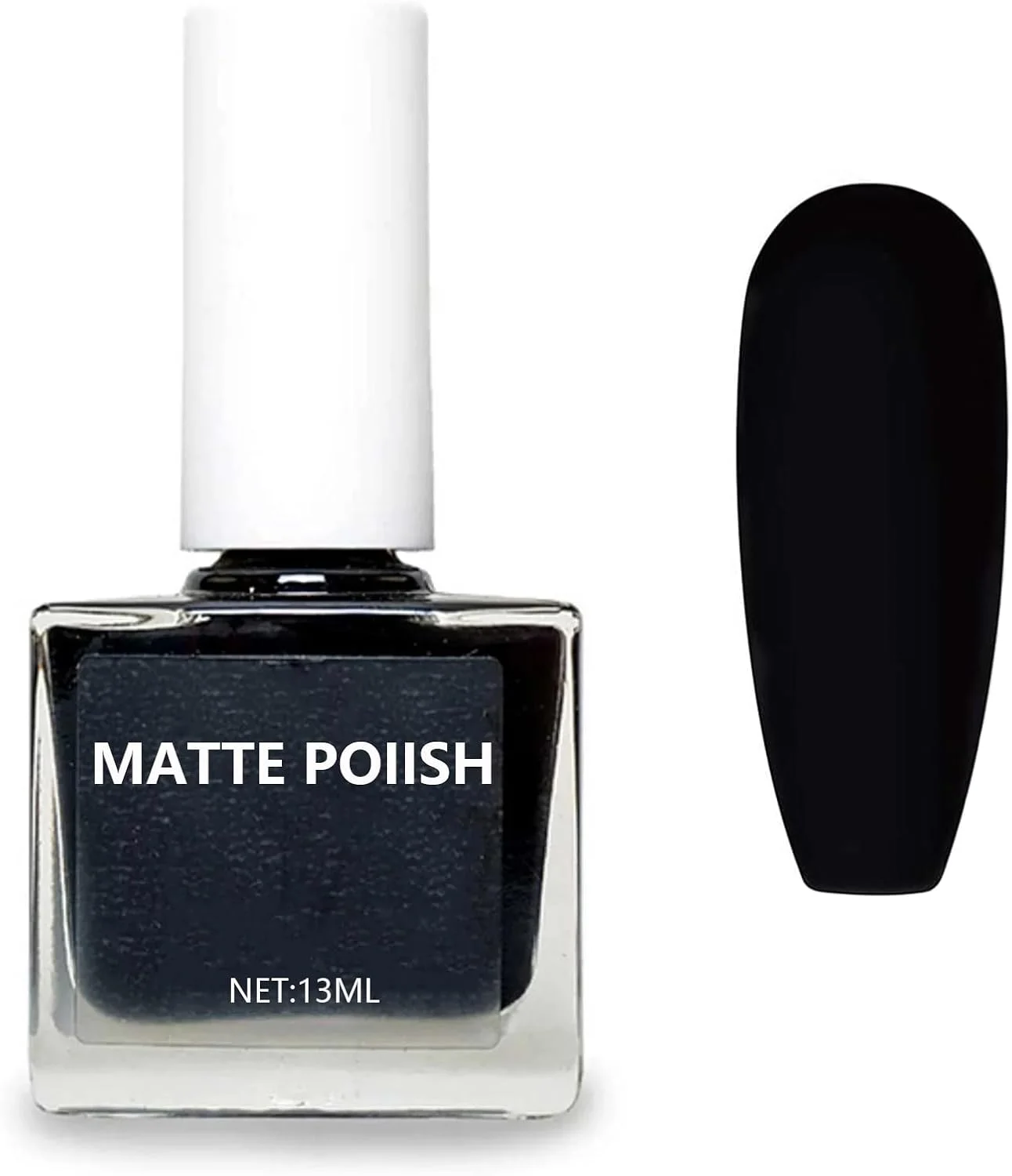 لاک ناخن مشکی مات - خشک شدن سریع، ماندگاری 7 روزه، فرمولاسیون بر پایه آب، بدون بو و استفاده آسان، بدون نیاز به پخت لاک ناخن مشکی مات - خشک شدن سریع، ماندگاری 7 روزه، فرمولاسیون بر پایه آب، بدون بو و استفاده آسان، بدون نیاز به پخت