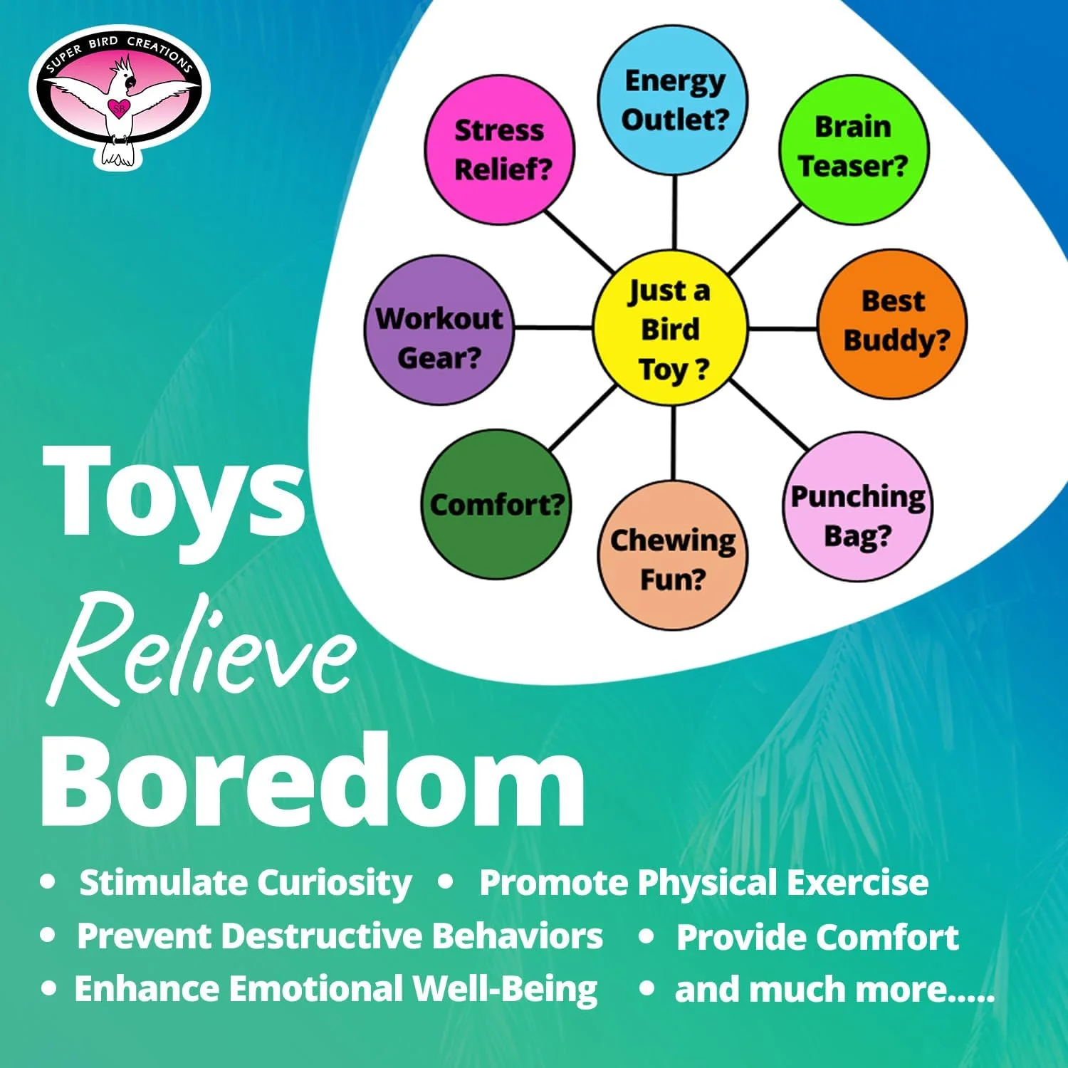 جعبه اسباب بازی های سرگرم کننده Super Bird Creations SB1237 - کیت فعالیت با بیش از 30 قطعه اسباب بازی ایمن برای پرندگان - اسباب بازی های غنی سازی برای طوطی های گردن حلقه ای، کانورهای متوسط، پیونوس و سنگال - ایده آل برای اندازه متوسط پرندگان جعبه اسباب بازی های سرگرم کننده Super Bird Creations SB1237 - کیت فعالیت با بیش از 30 قطعه اسباب بازی ایمن برای پرندگان - اسباب بازی های غنی سازی برای طوطی های گردن حلقه ای، کانورهای متوسط، پیونوس و سنگال - ایده آل برای اندازه متوسط پرندگان