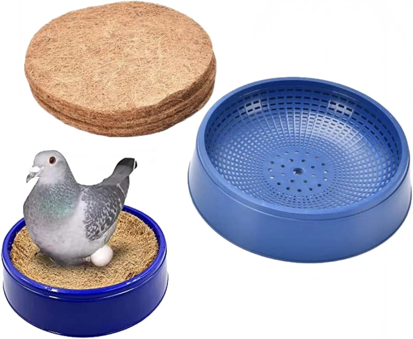 لانه کبوتر مینی ورد پرندگان - جعبه لانه سازی کبوتر با تشک نارگیل، لانه پرنده برای پرورش کبوتر، قمری، بلدرچین و پرندگان کوچک، لوازم قفس حیوانات خانگی 1 عدد