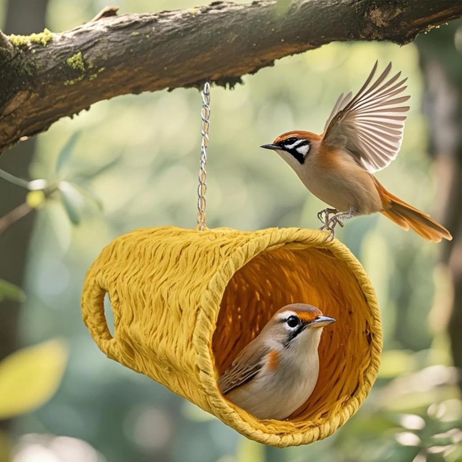 خانه پرنده برای فضای باز - اسباب بازی لانه دنج پرنده - قفس بافته شده زیستگاه اسباب بازی تونل آویز برای طوطی عروس هلندی کانور پاراکیت فنچ همستر مرغ مگس خوار بازی در فضای باز لذت بردن از اکتشاف خانه پرنده برای فضای باز - اسباب بازی لانه دنج پرنده - قفس بافته شده زیستگاه اسباب بازی تونل آویز برای طوطی عروس هلندی کانور پاراکیت فنچ همستر مرغ مگس خوار بازی در فضای باز لذت بردن از اکتشاف