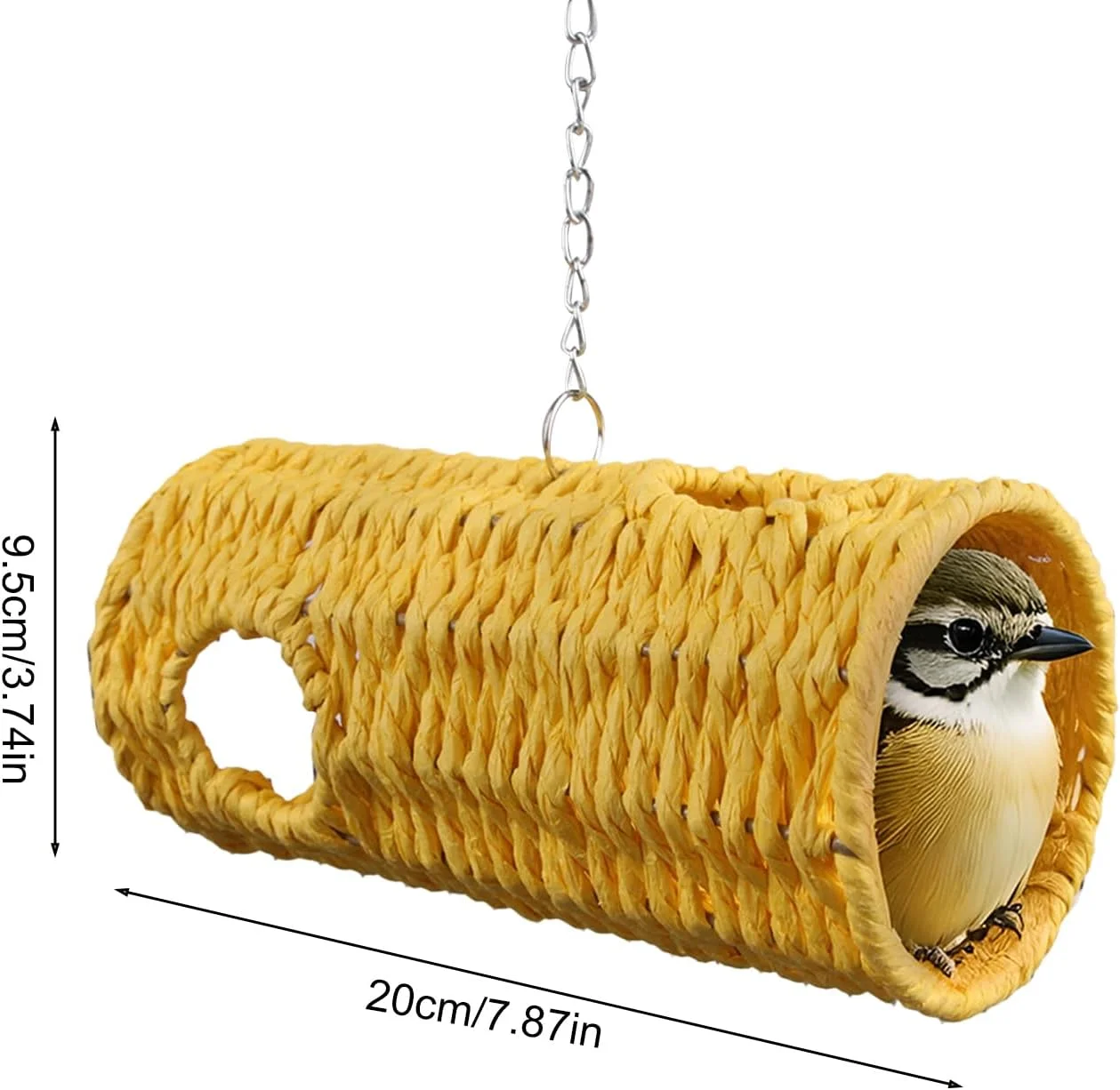 خانه پرنده برای فضای باز - اسباب بازی لانه دنج پرنده - قفس بافته شده زیستگاه اسباب بازی تونل آویز برای طوطی عروس هلندی کانور پاراکیت فنچ همستر مرغ مگس خوار بازی در فضای باز لذت بردن از اکتشاف خانه پرنده برای فضای باز - اسباب بازی لانه دنج پرنده - قفس بافته شده زیستگاه اسباب بازی تونل آویز برای طوطی عروس هلندی کانور پاراکیت فنچ همستر مرغ مگس خوار بازی در فضای باز لذت بردن از اکتشاف