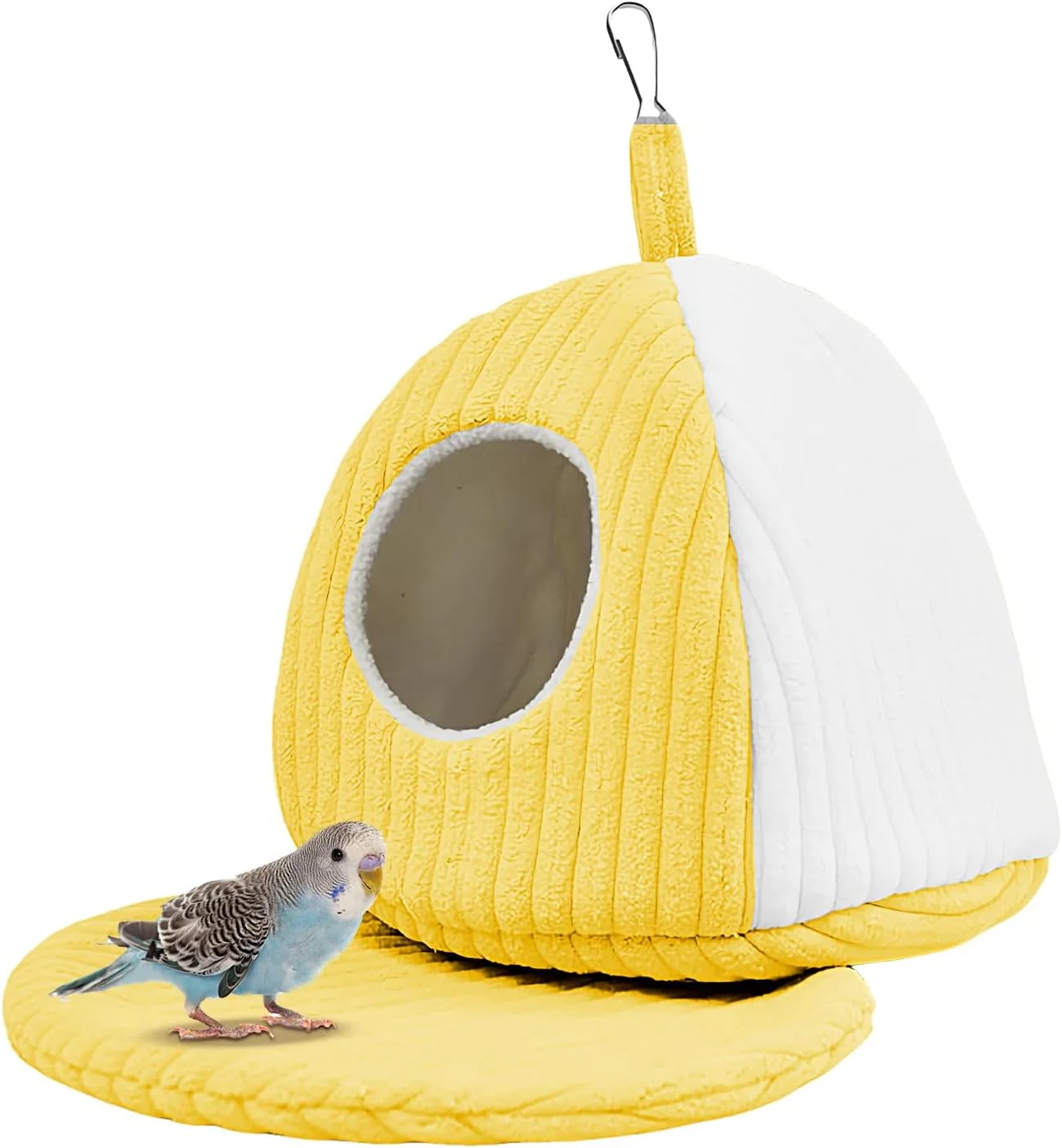 لانه پرنده برای قفس، لوازم جانبی گرم قفس طوطی، خانه پرنده زمستانی غار حیوانات خانگی اسباب بازی آویز، برای طوطی ماکائو عروس هلندی کانور خاکستری آفریقایی مرغ عشق حیوانات کوچک متوسط داخل و خارج از منزل