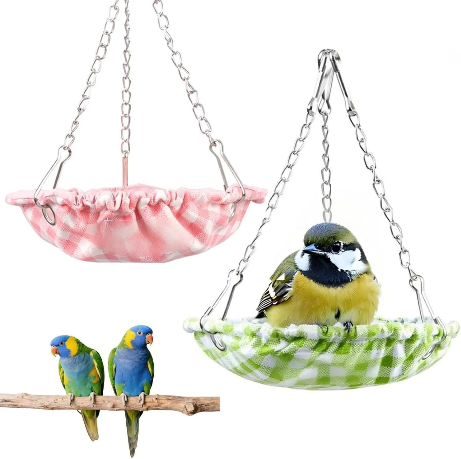 2 عدد تخت پرنده برای قفس، ضد آب و آویز، مناسب برای لانه های پرندگان کوچک، خانه تخت خواب راحت برای طوطی های کانور، خاکستری آفریقایی، مرغ عشق، قناری، فنچ، لوازم جانبی قفس پرنده 2 عدد تخت پرنده برای قفس، ضد آب و آویز، مناسب برای لانه های پرندگان کوچک، خانه تخت خواب راحت برای طوطی های کانور، خاکستری آفریقایی، مرغ عشق، قناری، فنچ، لوازم جانبی قفس پرنده