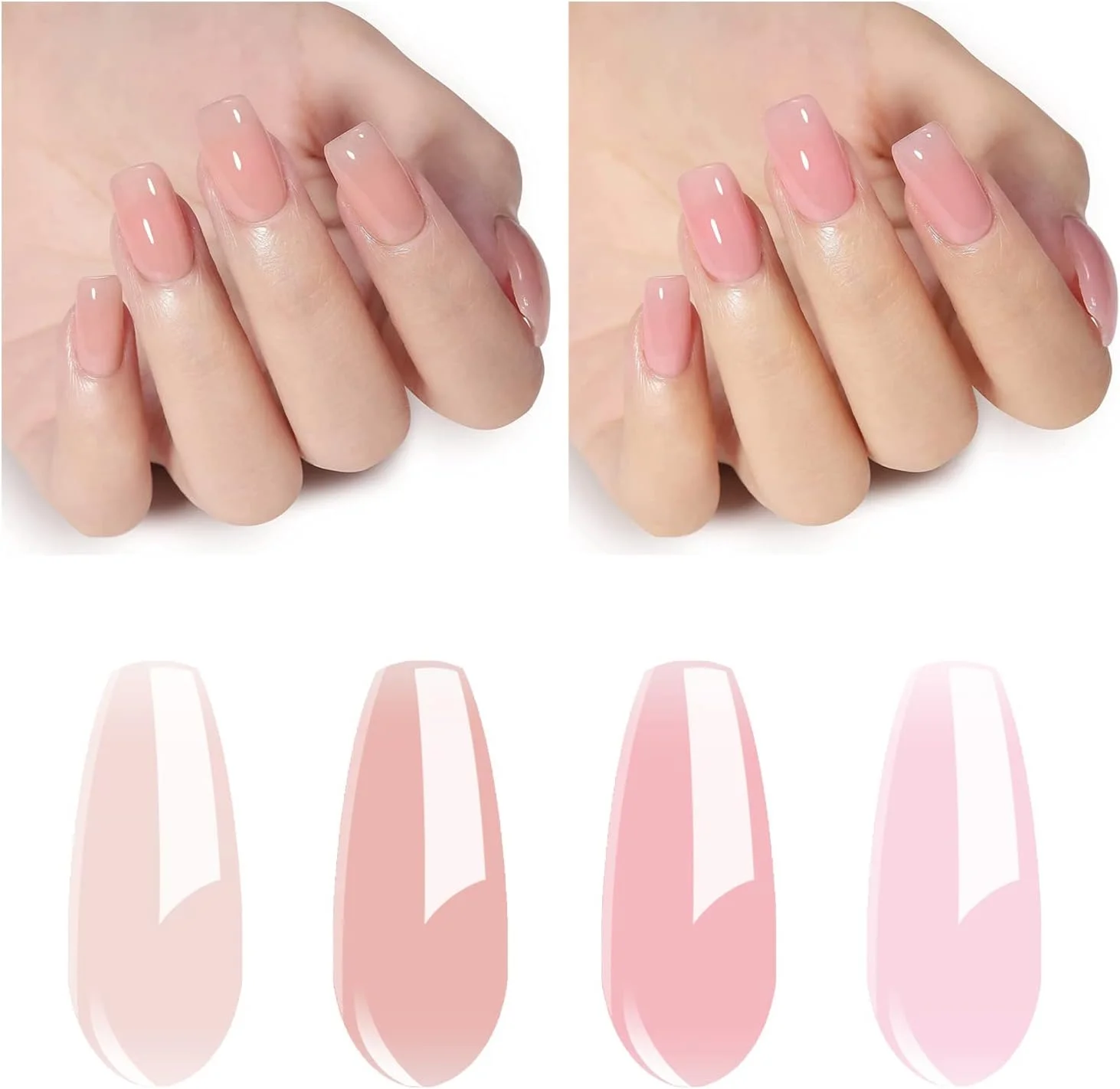 مجموعه لاک ژل ژله ای ویشاین، لاک ژل صورتی هلویی شفاف، کیت لاک ژل کریستالی شفاف، ست مانیکور لاک ناخن 8 میلی لیتر 4 عددی مجموعه لاک ژل ژله ای ویشاین، لاک ژل صورتی هلویی شفاف، کیت لاک ژل کریستالی شفاف، ست مانیکور لاک ناخن 8 میلی لیتر 4 عددی