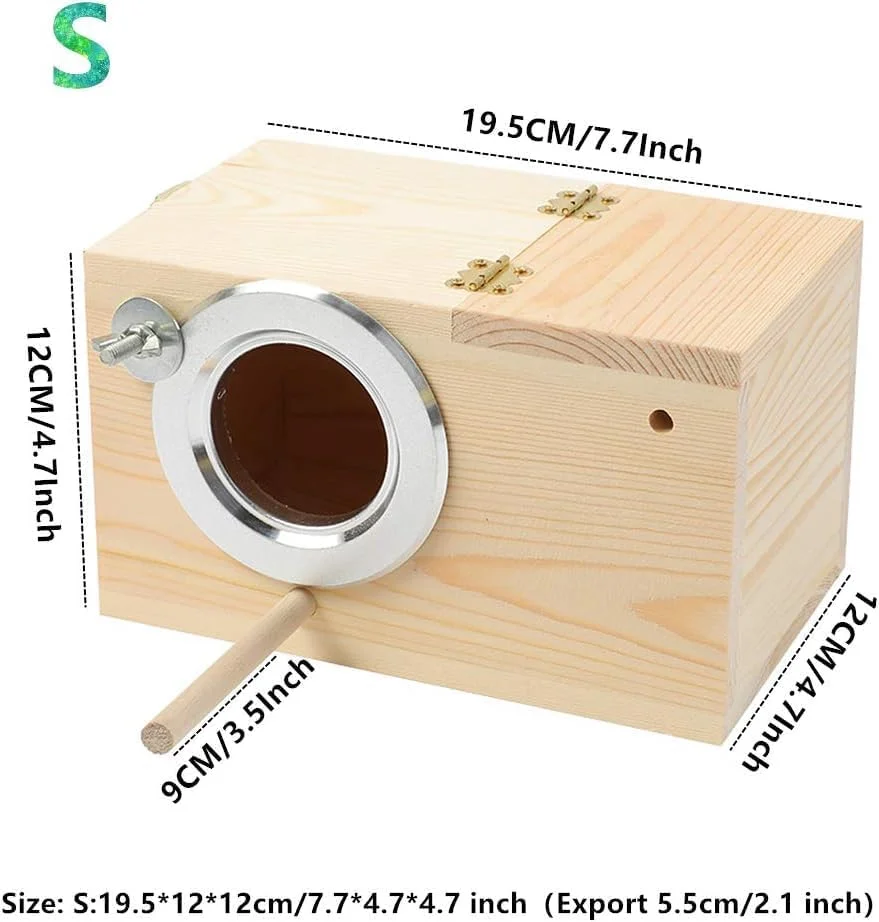 جعبه لانه طوطی کاج YLmeet، خانه پرندگان، جعبه های جفت گیری و پرورش مرغ عشق، جعبه لانه برای طوطی های کوتوله (S) جعبه لانه طوطی کاج YLmeet، خانه پرندگان، جعبه های جفت گیری و پرورش مرغ عشق، جعبه لانه برای طوطی های کوتوله (S)