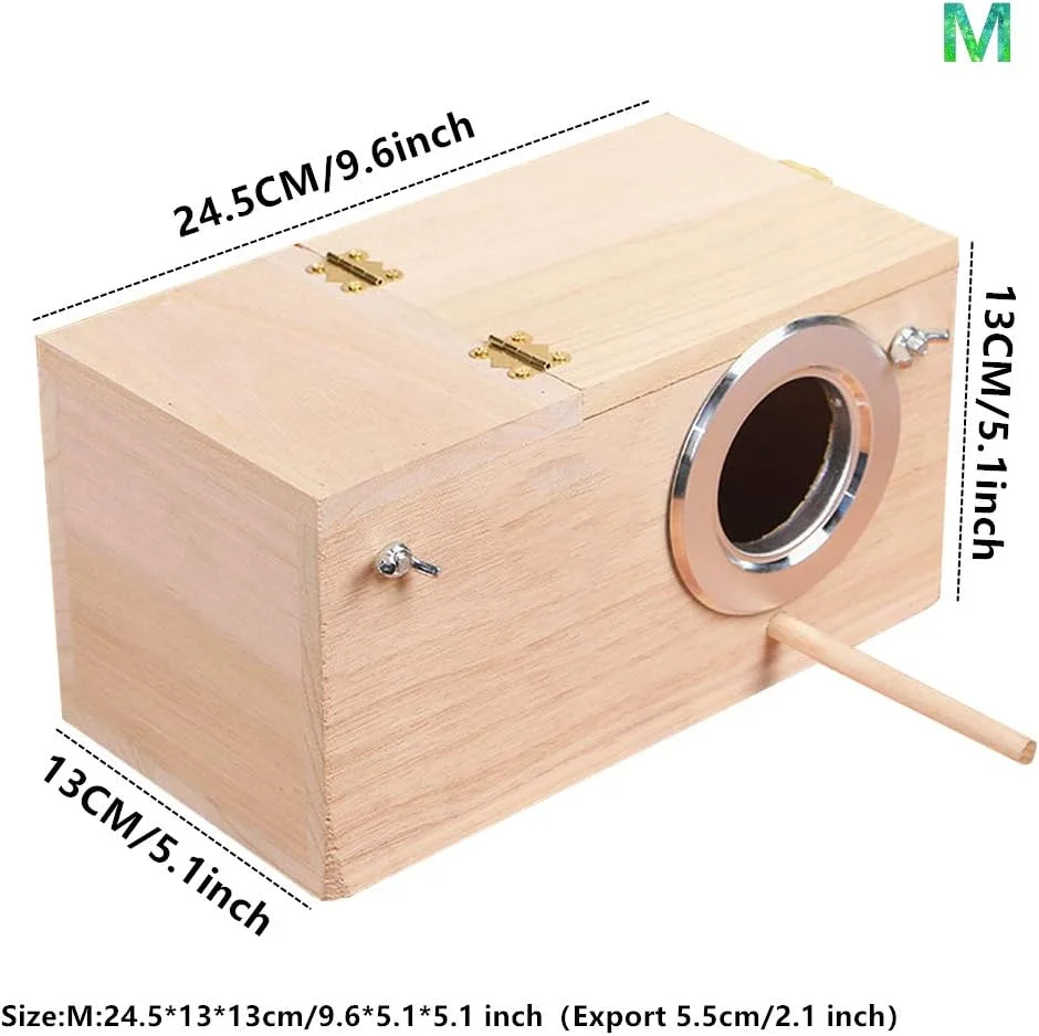جعبه لانه چوبی مرغ عشق YJJKJ، خانه پرنده حیوانات خانگی، جعبه جفت گیری پرورش طوطی، جعبه قفس پرنده برای مرغ عشق، عروس هلندی، طوطی کوتوله، مرغ عشق (M) جعبه لانه چوبی مرغ عشق YJJKJ، خانه پرنده حیوانات خانگی، جعبه جفت گیری پرورش طوطی، جعبه قفس پرنده برای مرغ عشق، عروس هلندی، طوطی کوتوله، مرغ عشق (M)
