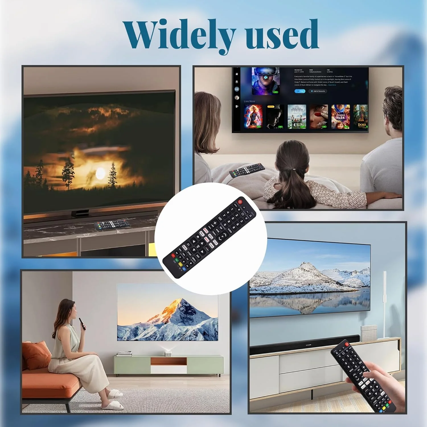 ریموت کنترل یونیورسال BIGTHREE، ریموت کنترل تلویزیون ال جی، جایگزین برای تمام ریموت کنترل های تلویزیون هوشمند ال جی سازگار با تمام تلویزیون های ال ای دی اچ دی تی وی HDR بدون نیاز به تنظیمات