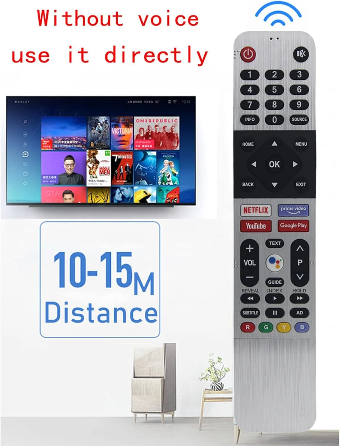 ریموت کنترل تلویزیون جدید Biigtrii، جایگزین مناسب برای ریموت کنترل تلویزیون هوشمند LED Skyworth بدون صدا مدل 539C-268935-W000 و 539C-268920-W010 برای تلویزیون هوشمند TB500 ریموت کنترل تلویزیون جدید Biigtrii، جایگزین مناسب برای ریموت کنترل تلویزیون هوشمند LED Skyworth بدون صدا مدل 539C-268935-W000 و 539C-268920-W010 برای تلویزیون هوشمند TB500