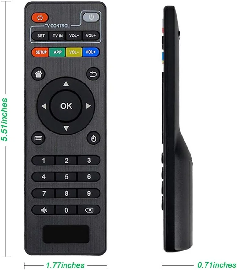 ریموت کنترل جایگزین اصلی Bincolo برای اندروید تی وی باکس MXQ، MXQ PRO، MXQ-4K، M8S، M8N، T95، T95M، T95N، T95X، X96، X96mini، H96، H96 Pro، مشکی