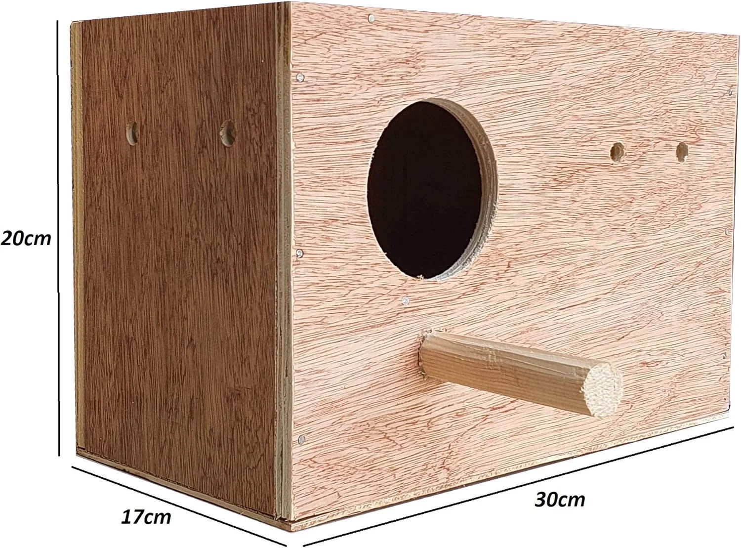 جعبه لانه چوبی برای پرنده (بزرگ A) جعبه لانه چوبی برای پرنده (بزرگ A)