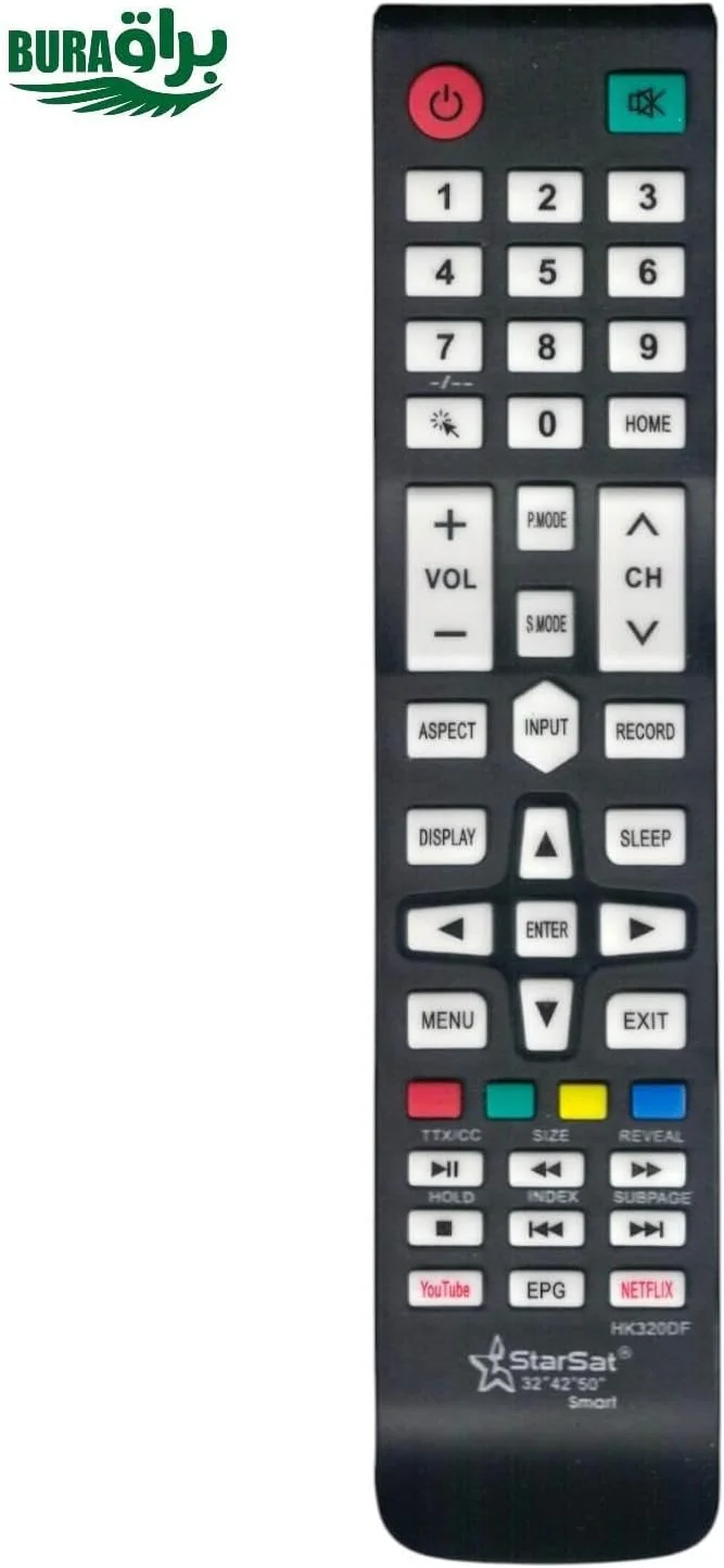 ریموت کنترل جایگزین BURAQ برای تلویزیون های هوشمند Star Sat LCD LED ریموت کنترل جایگزین BURAQ برای تلویزیون های هوشمند Star Sat LCD LED