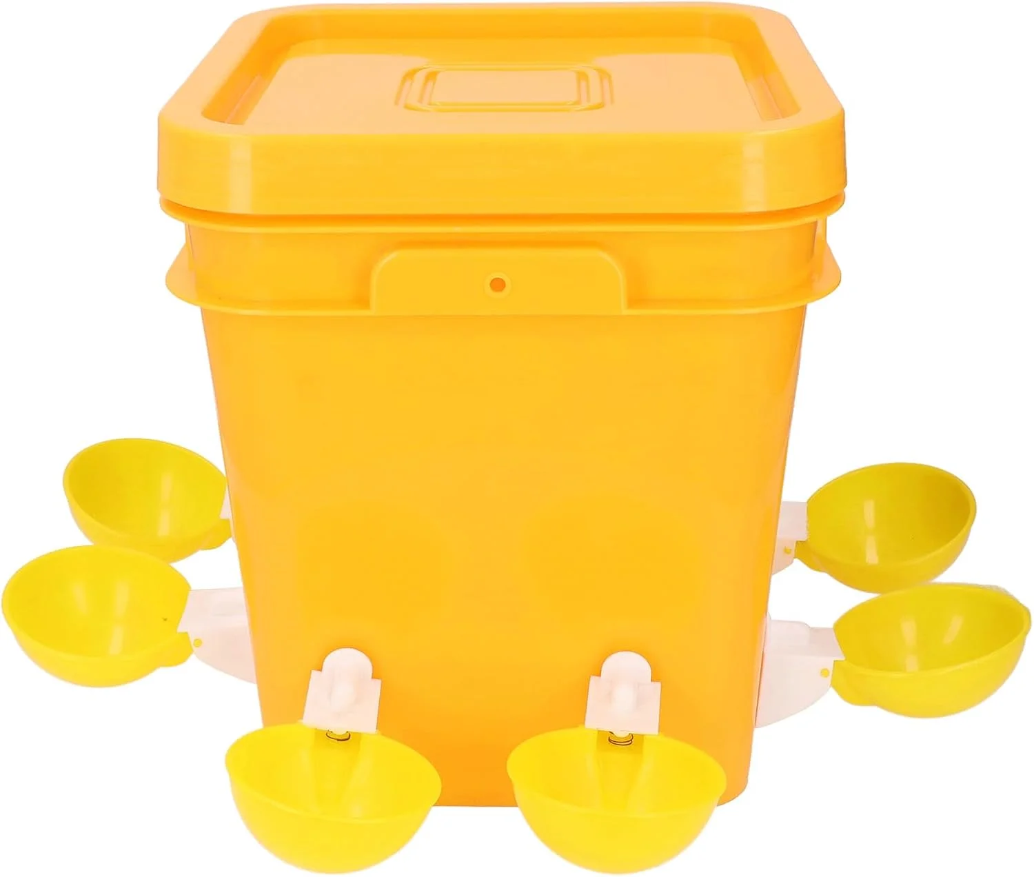 فاکتی فنجان آبخوری مرغ، ست آبخوری اتوماتیک مرغ با ریزش کم، پخش کننده اتوماتیک آب طیور برای پرندگان، اردک، غاز، بوقلمون (فنجان های آب زرد)