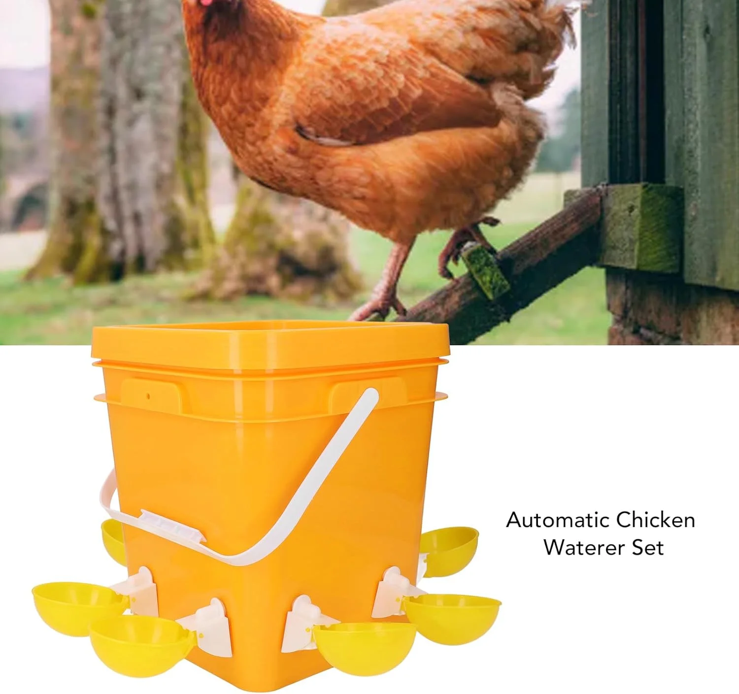 فاکتی فنجان آبخوری مرغ، ست آبخوری اتوماتیک مرغ با ریزش کم، پخش کننده اتوماتیک آب طیور برای پرندگان، اردک، غاز، بوقلمون (فنجان های آب زرد) فاکتی فنجان آبخوری مرغ، ست آبخوری اتوماتیک مرغ با ریزش کم، پخش کننده اتوماتیک آب طیور برای پرندگان، اردک، غاز، بوقلمون (فنجان های آب زرد)