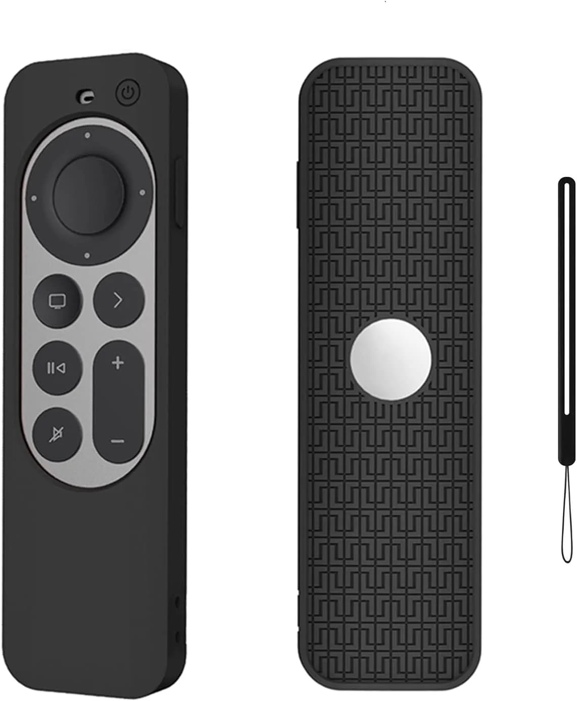 محافظ سیلیکونی کنترل از راه دور Apple TV 4K Siri (مدل 2021)، ضد لغزش، مناسب برای نسل ششم Apple TV 4K (مدل 2021) - مشکی