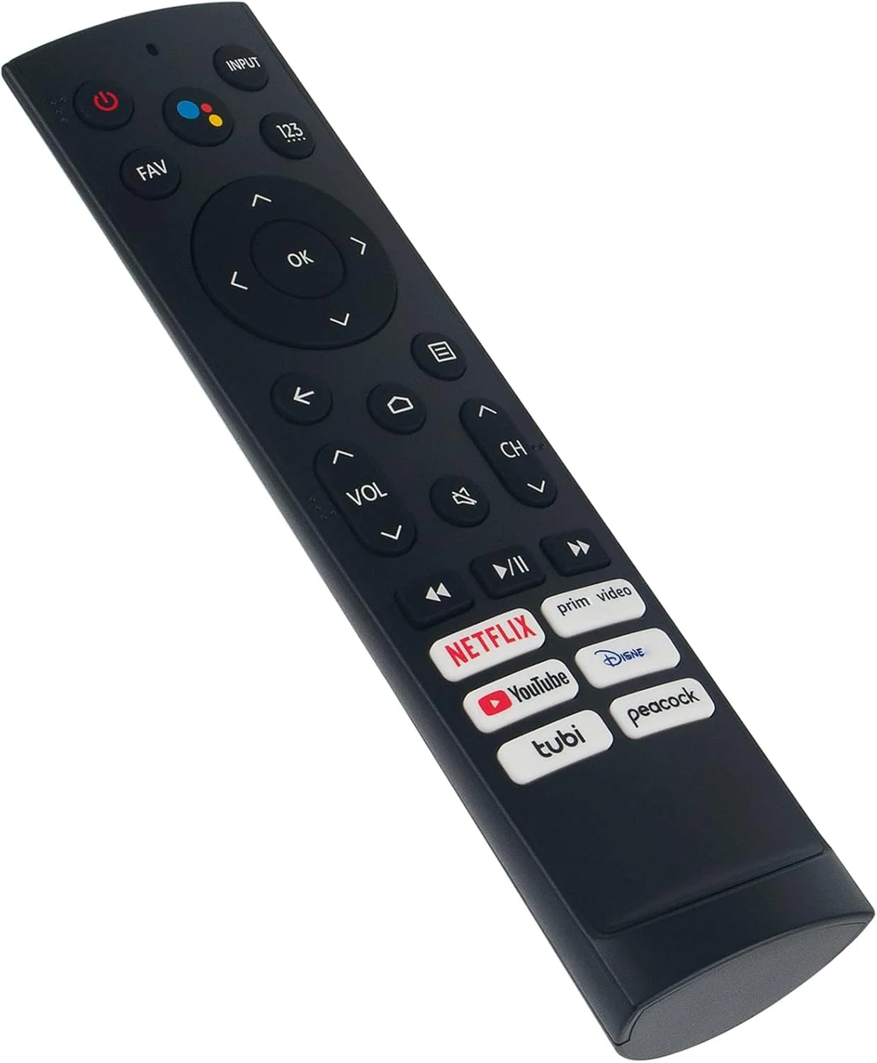 جایگزین کنترل از راه دور صوتی ERF3A90 برای تلویزیون هوشمند اندروید هایسنس مدل‌های 55U8G 65U7G 75U7G 65U88G 55U78G 55U7G 55U88G 65U78G 65U8G 75U78G 75U9DG 43A53FUA سری U88G مدل‌های 50A53FUA 50A66FUA 55A53FUA