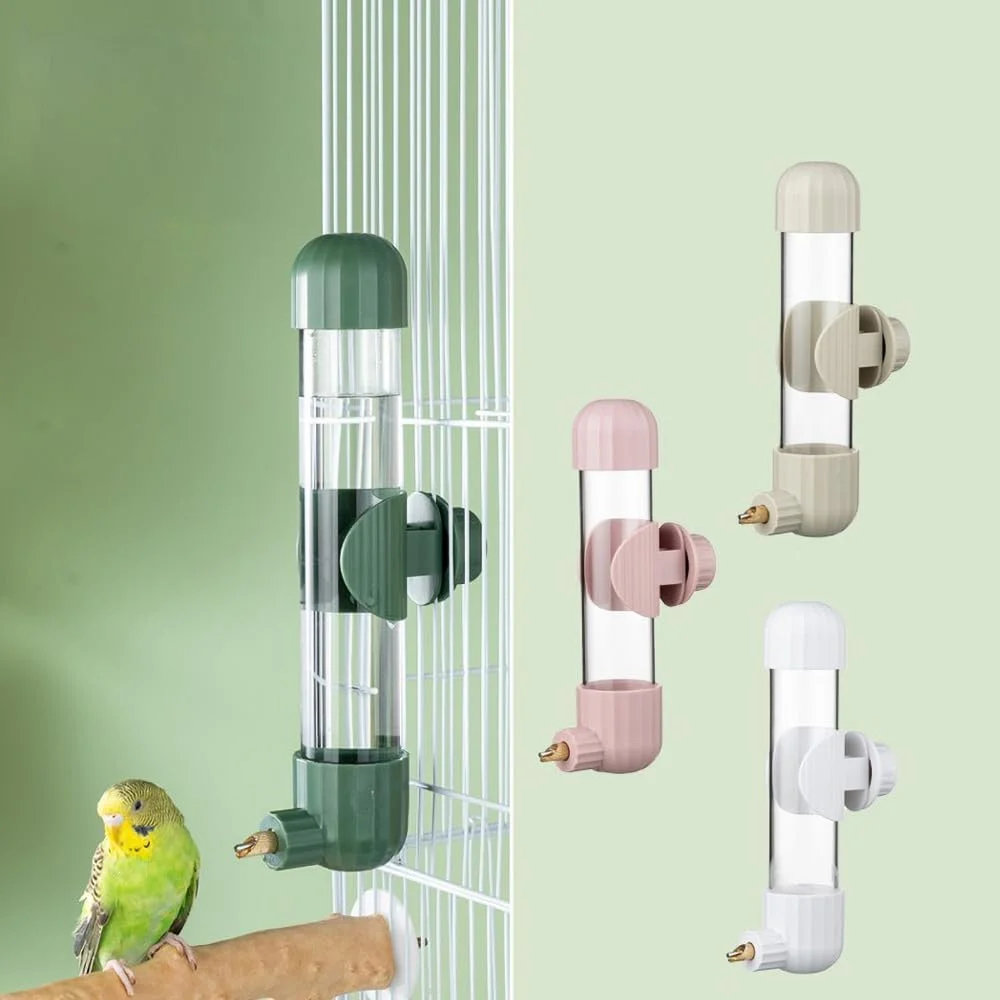 آبخوری پرنده YICUTE، دستگاه نوشیدنی اتوماتیک پرنده، آب پخش کن طوطی، بطری آب پرنده، لوازم جانبی قفس پرنده، آبنما طوطی (220 میلی لیتر)