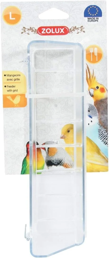 ظرف غذای پرنده زولاکس با توری - بزرگ ظرف غذای پرنده زولاکس با توری - بزرگ
