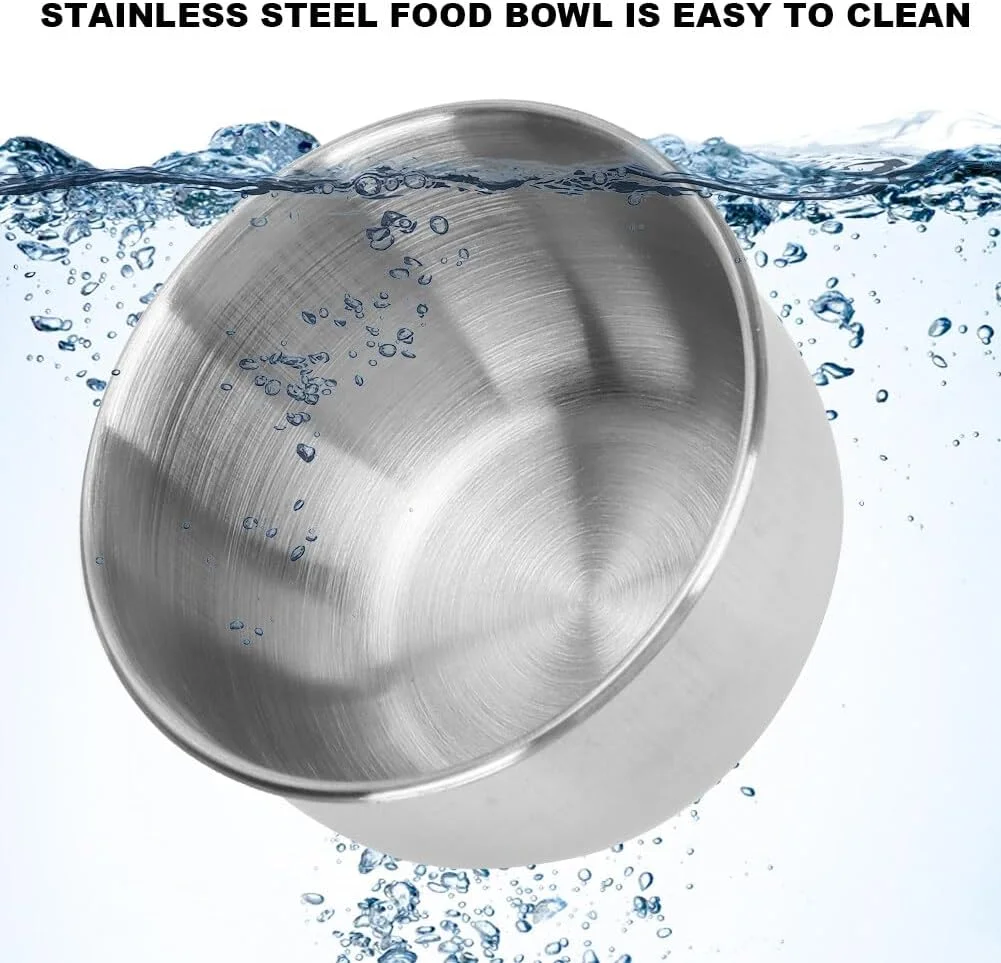 ظرف غذای پرنده با پایه چوبی، کاسه استیل ضد زنگ غذای طوطی، لوازم جانبی قفس آبخوری با نشیمنگاه برای کوکاتیل و مرغ عشق ظرف غذای پرنده با پایه چوبی، کاسه استیل ضد زنگ غذای طوطی، لوازم جانبی قفس آبخوری با نشیمنگاه برای کوکاتیل و مرغ عشق