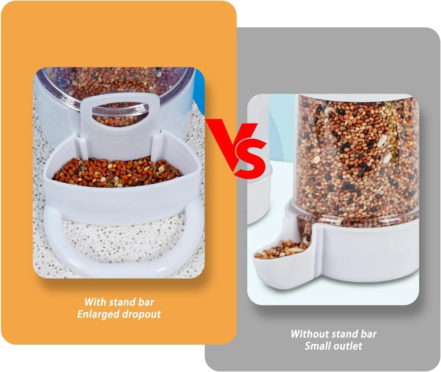 ست ظرف غذا و آب پرندگان - آبخوری اتوماتیک، کاسه آویز غذا، لوازم جانبی قفس برای همستر، کبوتر، طوطی و حیوانات کوچک (2 تکه) ست ظرف غذا و آب پرندگان - آبخوری اتوماتیک، کاسه آویز غذا، لوازم جانبی قفس برای همستر، کبوتر، طوطی و حیوانات کوچک (2 تکه)