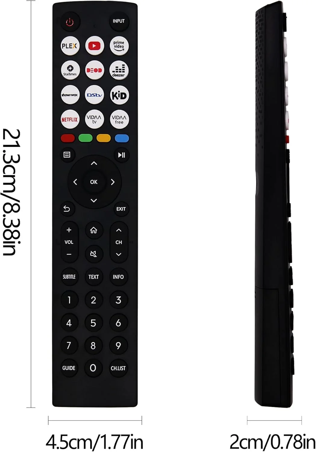 ریموت کنترل جایگزین جدید NJALNKHM یونیورسال برای تلویزیون های Hisense سازگار با تلویزیون Hisense VIDAA مدل های 40A4KV 32A4KV 43A4KV - بدون نیاز به تنظیمات
