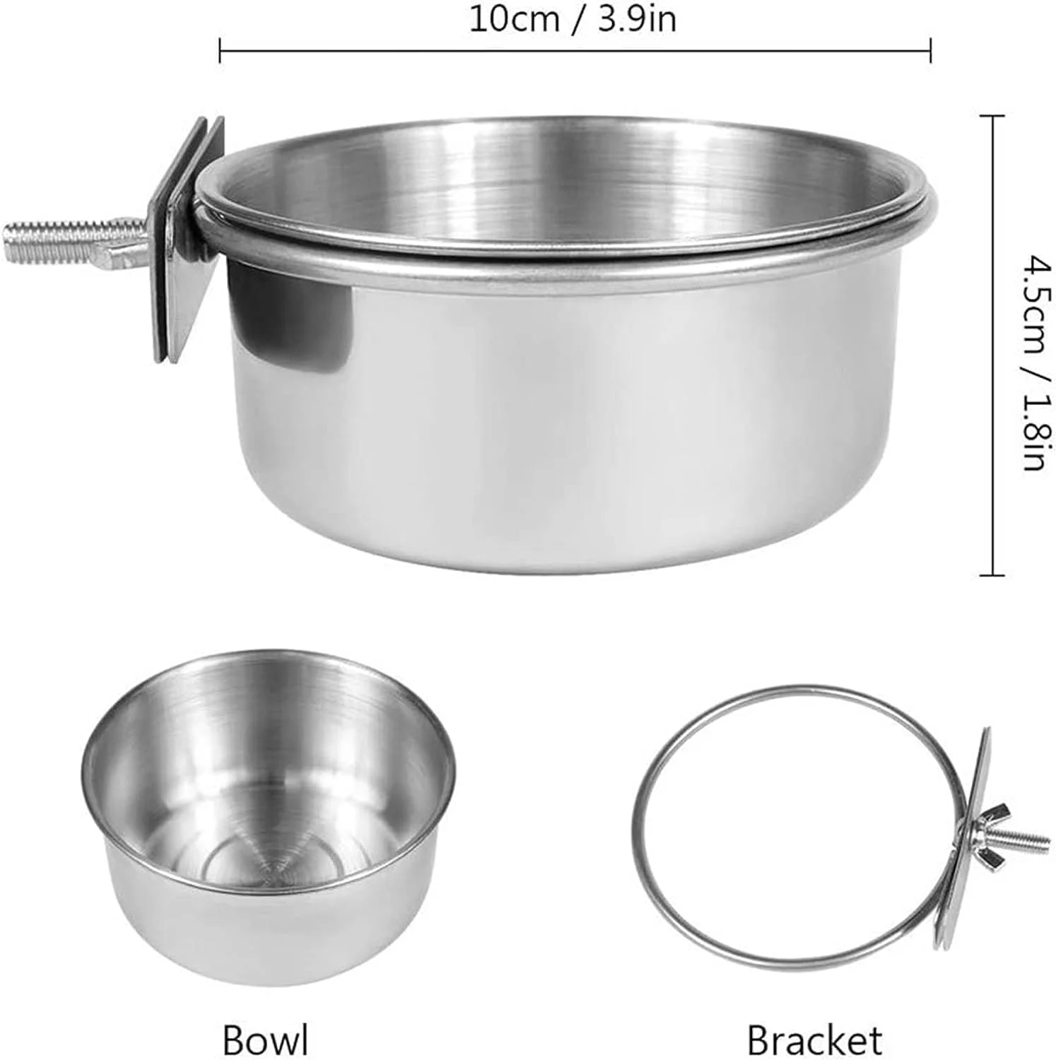 ظروف غذای طوطی VELEGO، 2 عدد، ظرف غذای پرندگان، استیل ضد زنگ، کاسه های آب قفس با گیره نگهدارنده برای عروس هلندی، کانور، مرغ عشق، طوطی، ماکائو، حیوانات کوچک، چینچیلا ظروف غذای طوطی VELEGO، 2 عدد، ظرف غذای پرندگان، استیل ضد زنگ، کاسه های آب قفس با گیره نگهدارنده برای عروس هلندی، کانور، مرغ عشق، طوطی، ماکائو، حیوانات کوچک، چینچیلا