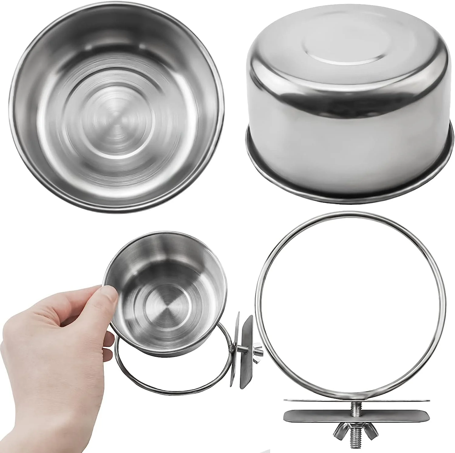 ظروف غذای طوطی VELEGO، 2 عدد، ظرف غذای پرندگان، استیل ضد زنگ، کاسه های آب قفس با گیره نگهدارنده برای عروس هلندی، کانور، مرغ عشق، طوطی، ماکائو، حیوانات کوچک، چینچیلا ظروف غذای طوطی VELEGO، 2 عدد، ظرف غذای پرندگان، استیل ضد زنگ، کاسه های آب قفس با گیره نگهدارنده برای عروس هلندی، کانور، مرغ عشق، طوطی، ماکائو، حیوانات کوچک، چینچیلا