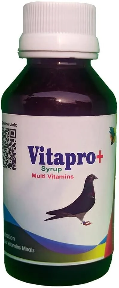 شربت مولتی ویتامین کبوتر VITAPRO+ || تمام کمبودهای کبوتر برطرف می شود || داروی کبوتر || داروی پرندگان (120 میلی لیتر) شربت مولتی ویتامین کبوتر VITAPRO+ || تمام کمبودهای کبوتر برطرف می شود || داروی کبوتر || داروی پرندگان (120 میلی لیتر)