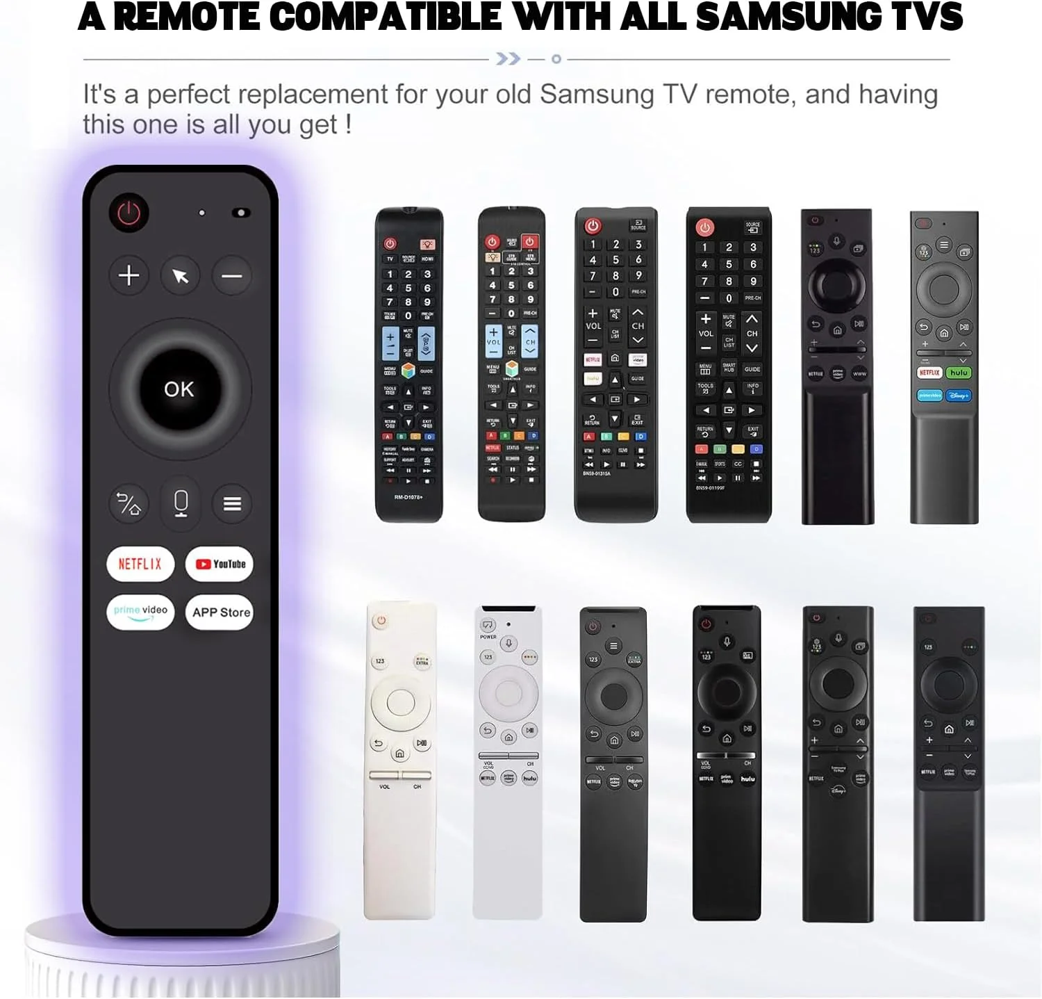 ریموت کنترل هوشمند جدید سامسونگ Nigwedete (2.4G) - سازگار با تلویزیون های NEO QLED و LED سامسونگ - مدل های BN59-01358A، BN59-01358B، BN59-01358C - عملکرد صوتی و کنترل ماوس هوشمند