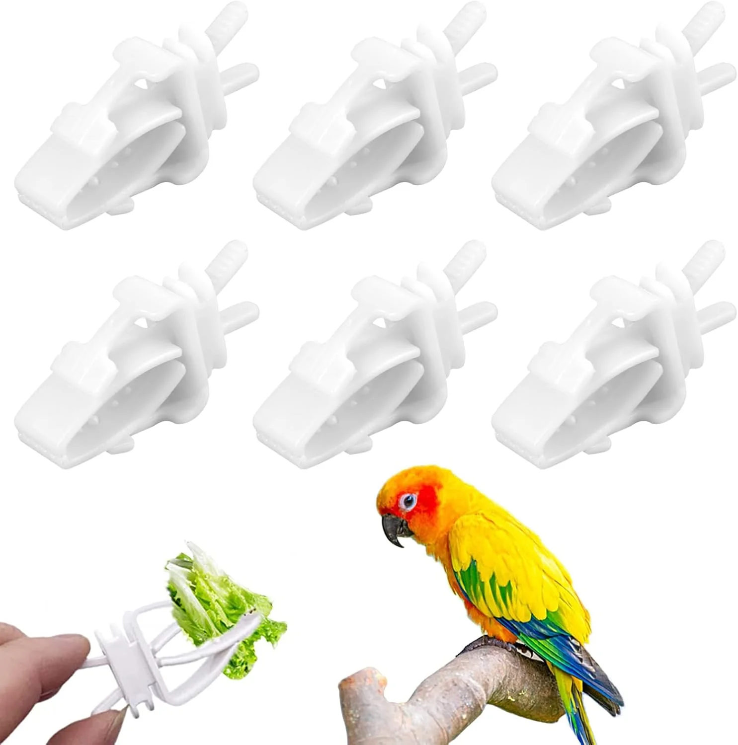 گیره غذای پرندگان تریفی، 6 عدد نگهدارنده میوه و سبزیجات طوطی، گیره های بادوام برای قناری، مرغ عشق، کاکادو، ماکائو، عروس هلندی و حیوانات کوچک، استفاده آسان، گیره محکم گیره غذای پرندگان تریفی، 6 عدد نگهدارنده میوه و سبزیجات طوطی، گیره های بادوام برای قناری، مرغ عشق، کاکادو، ماکائو، عروس هلندی و حیوانات کوچک، استفاده آسان، گیره محکم