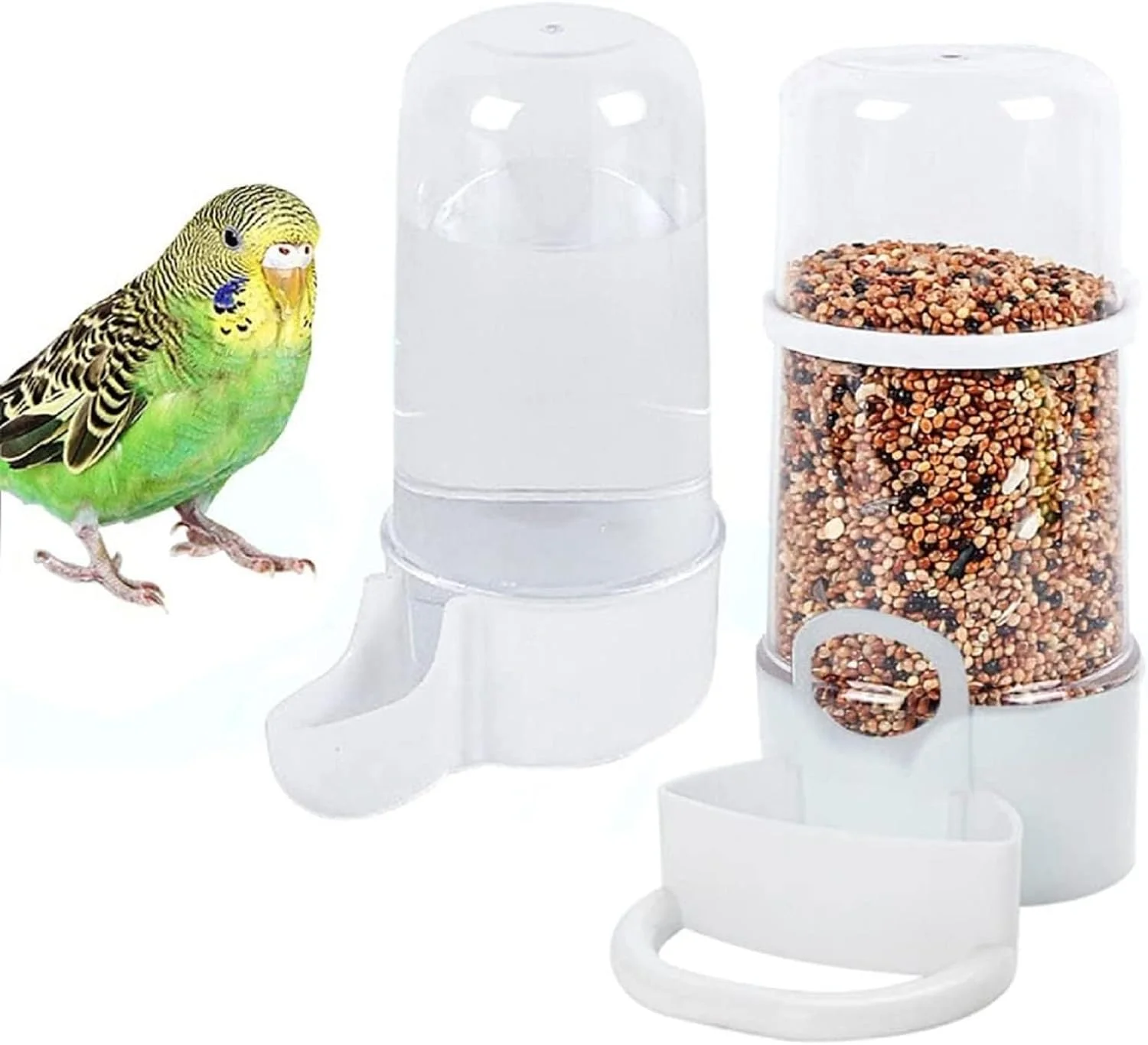 ظرف غذا و آب اتوماتیک پرندگان TERRIFI، بسته 2 عددی، ظرف غذای بدون کثیف کاری و آبخوری طوطی برای قفس پرندگان. بطری آبخوری و ظرف دانه غذای مناسب (415 میلی لیتر). ظرف غذا و آب اتوماتیک پرندگان TERRIFI، بسته 2 عددی، ظرف غذای بدون کثیف کاری و آبخوری طوطی برای قفس پرندگان. بطری آبخوری و ظرف دانه غذای مناسب (415 میلی لیتر).