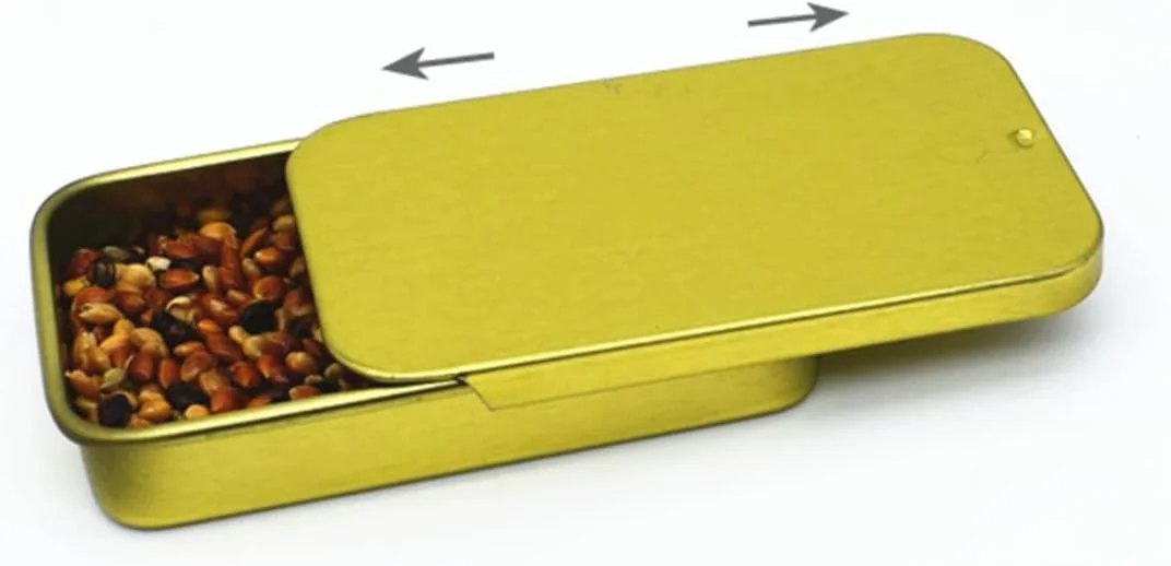 تینسری 2 عددی قوطی حلبی آموزش پرندگان، ظرف غذای کشویی، جعبه نگهداری خوراکی برای طوطی و مرغ عشق، طلایی تینسری 2 عددی قوطی حلبی آموزش پرندگان، ظرف غذای کشویی، جعبه نگهداری خوراکی برای طوطی و مرغ عشق، طلایی