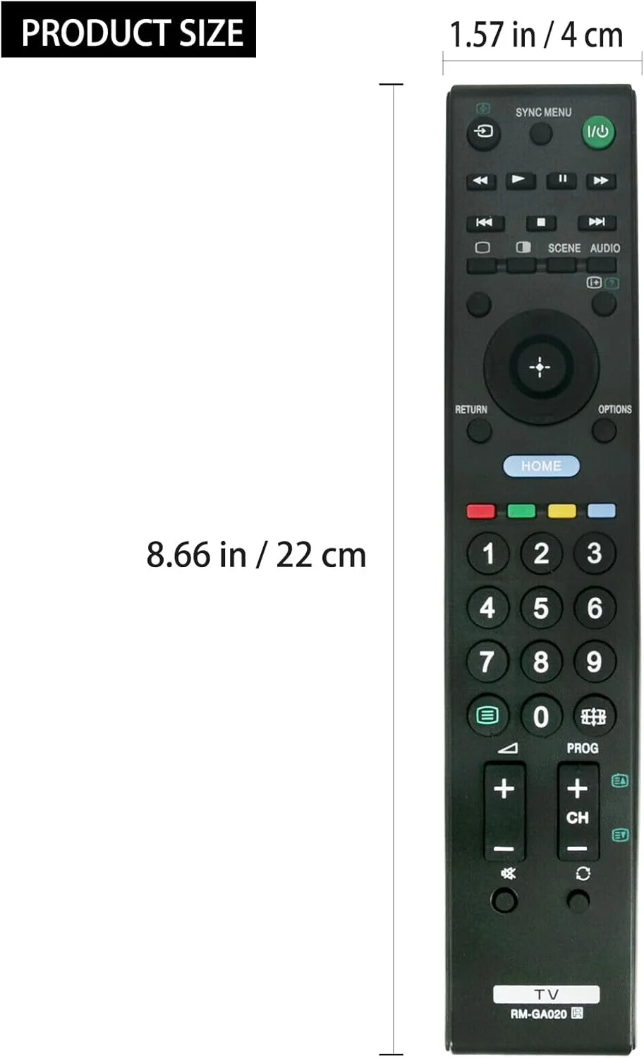 ریموت کنترل جایگزین RM-GA020 مناسب برای تلویزیون های ال سی دی سونی براویا مدل های KLV-32BX320 KLV32BX320 KLV-32CX320 KLV32CX320 KLV-22BX320 KLV22BX320 KLV-40BX420 KLV40BX420 KLV-42EX410 KLV42EX410