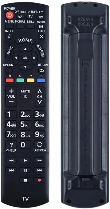 ریموت کنترل جایگزین N2QAYB000834 برای تلویزیون ال ای دی پاناسونیک VIERA مدل های TH-32AS610G TH-32AS610M TH-50AS610K TH-50AS610G TH-42AS610K TH-50AS610M TH-42AS610G TH-42AS610M TH-32AS610 TH-42AS610 TH-50AS610