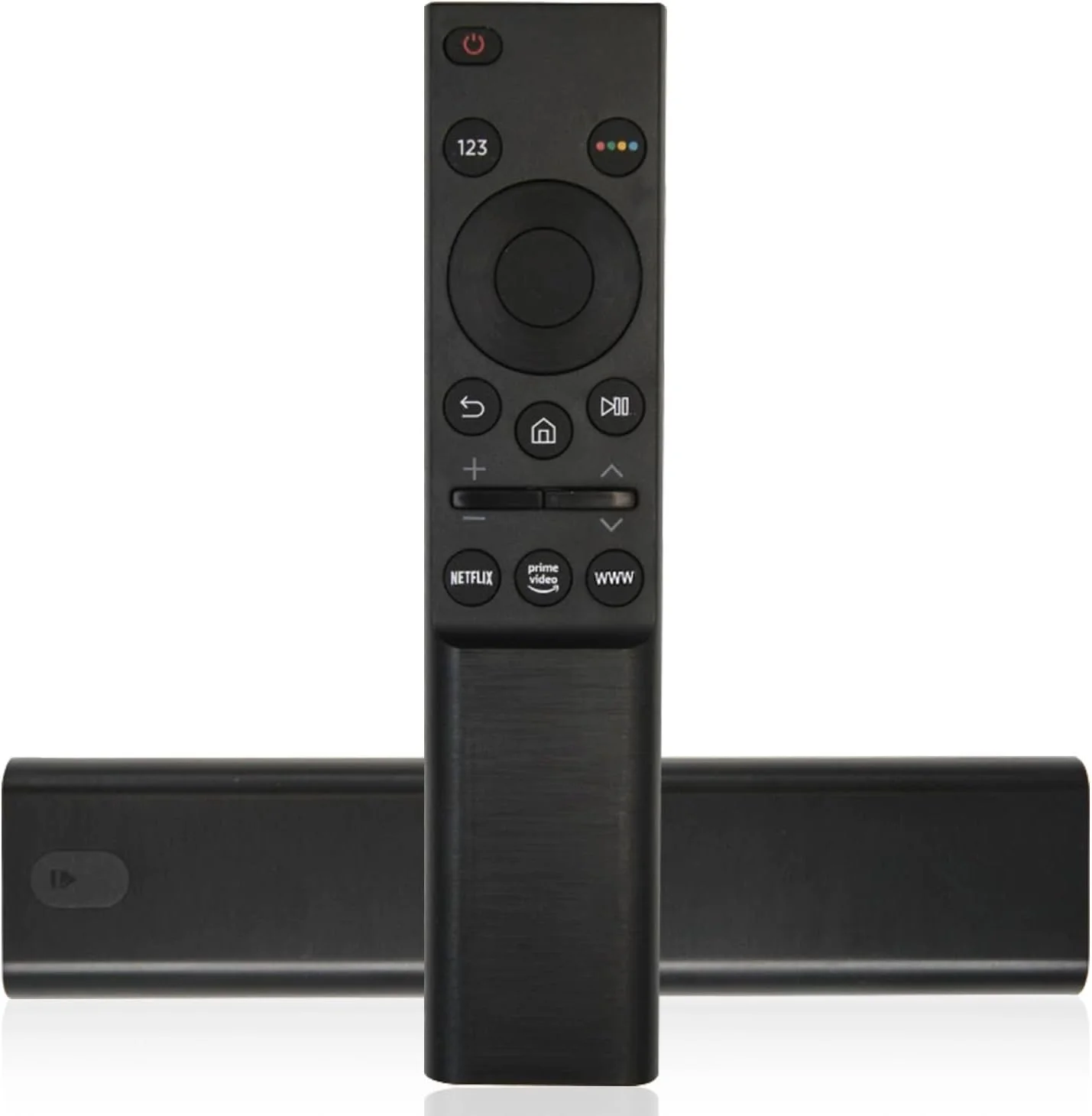 کنترل از راه دور سازگار با تلویزیون های هوشمند سامسونگ NEO QLED LED، تلویزیون های هوشمند 4K Ultra HD، کنترل از راه دور جهانی با دکمه هایی برای نتفلیکس (باتری ها شامل نمی شوند)