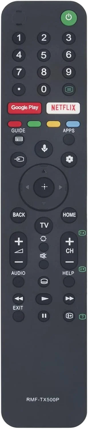 ریموت کنترل صوتی جایگزین RMF-TX500P مناسب برای تلویزیون های هوشمند سونی سری A8H، سری X85G، سری X95G، سری X8000، سری X8500، سری X9000، سری X9500 مدل های KD85X8500G KD85X9500G KD-65X8577G