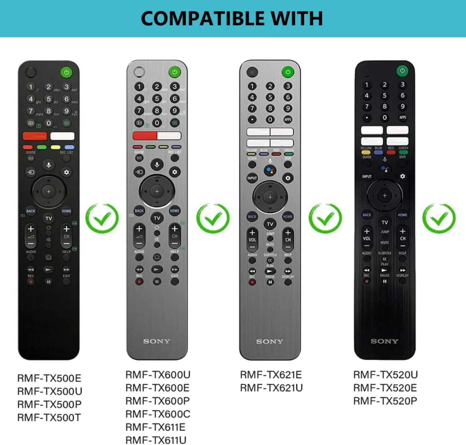 کاور ریموت کنترل تلویزیون سونی براویا مدل های RMF-TX621E, RMF-TX520U, RMF-TX500U، محافظ ریموت کنترل، ضد ضربه، ضد لغزش، ضد گم شدن به همراه بند