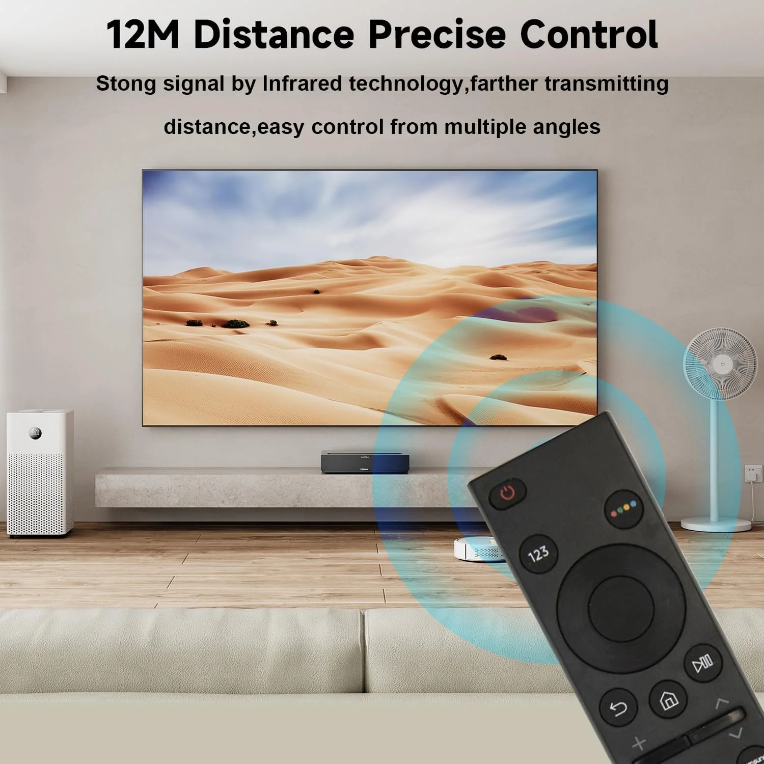 کنترل از راه دور سازگار با تلویزیون های هوشمند سامسونگ NEO QLED LED، تلویزیون های هوشمند 4K Ultra HD، کنترل از راه دور جهانی با دکمه هایی برای نتفلیکس (باتری ها شامل نمی شوند)