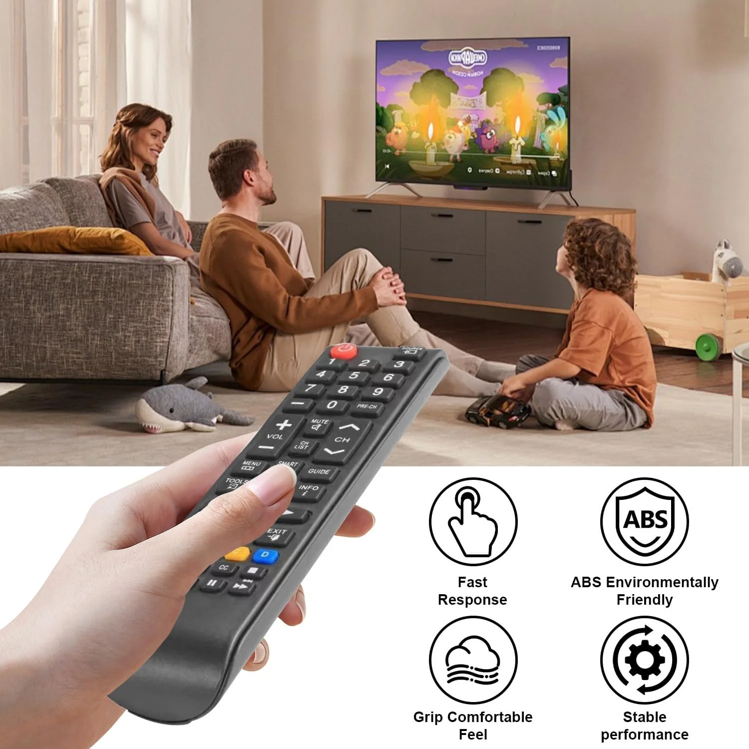 ریموت کنترل یونیورسال تلویزیون سامسونگ، جایگزین ریموت برای تمام تلویزیون های هوشمند ال سی دی ال ای دی SUHD UHD HDTV 3D سامسونگ، سازگار با تمام تلویزیون های هوشمند سامسونگ (باتری شامل نمی شود) ریموت کنترل یونیورسال تلویزیون سامسونگ، جایگزین ریموت برای تمام تلویزیون های هوشمند ال سی دی ال ای دی SUHD UHD HDTV 3D سامسونگ، سازگار با تمام تلویزیون های هوشمند سامسونگ (باتری شامل نمی شود)