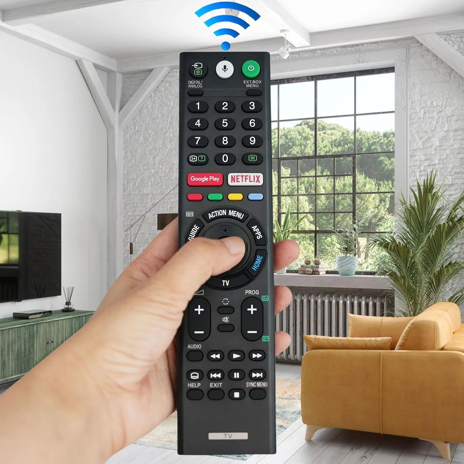 ریموت کنترل جایگزین صوتی RMF-TX310P سازگار با تلویزیون سونی KD-75X8000G KD-65X8000G KD-55X8000G KD-49X8000G KD-43X8000G KD-65X8077G KD-55X8077G KD-65X7500F KD-55X7500F RMF-TX310C RMF-TX310T